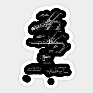 Plow Vintage Patent Hand Drawing Sticker